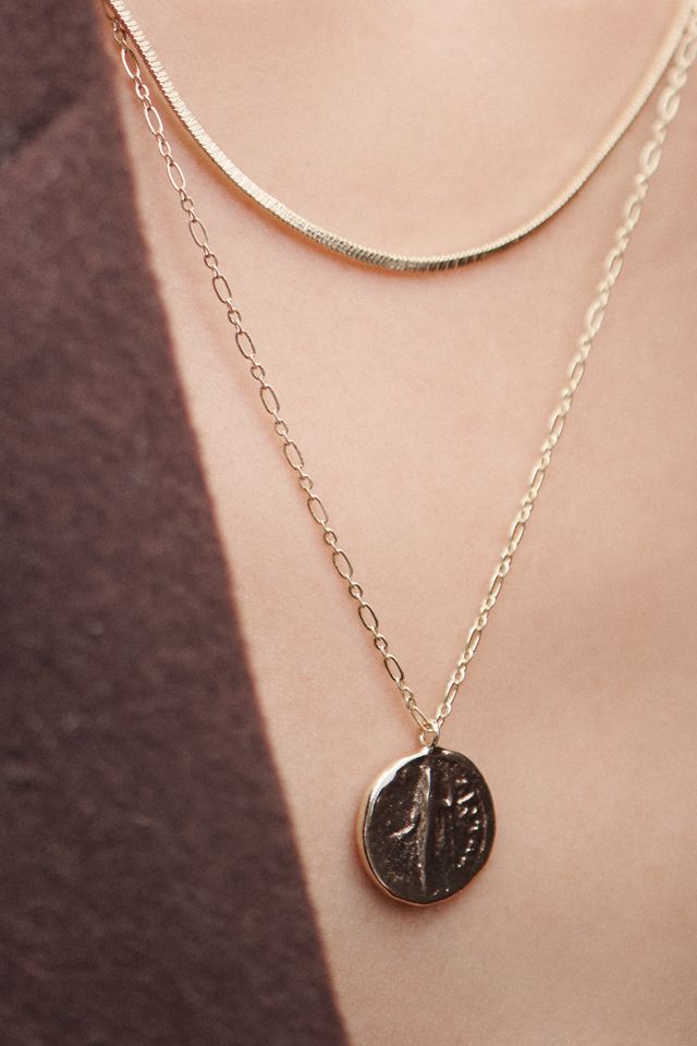 Coin Charm Layered Necklace #1