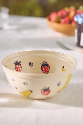 The Bistro Tile Stoneware Cereal Bowl: Garden Edition