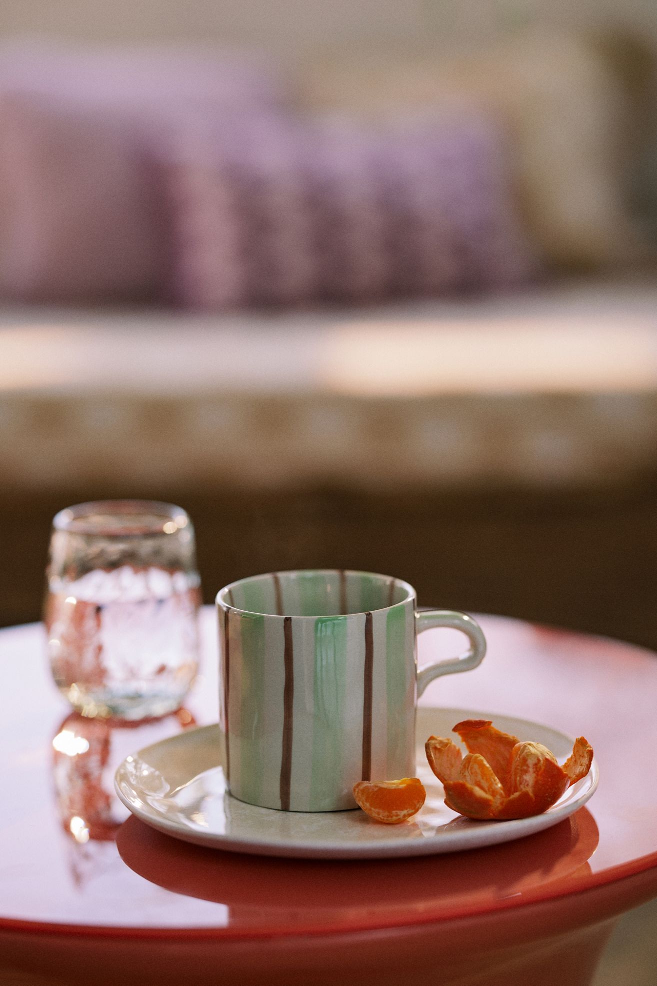 Daily Stripe Mug - Mint/Chocolate, One Size