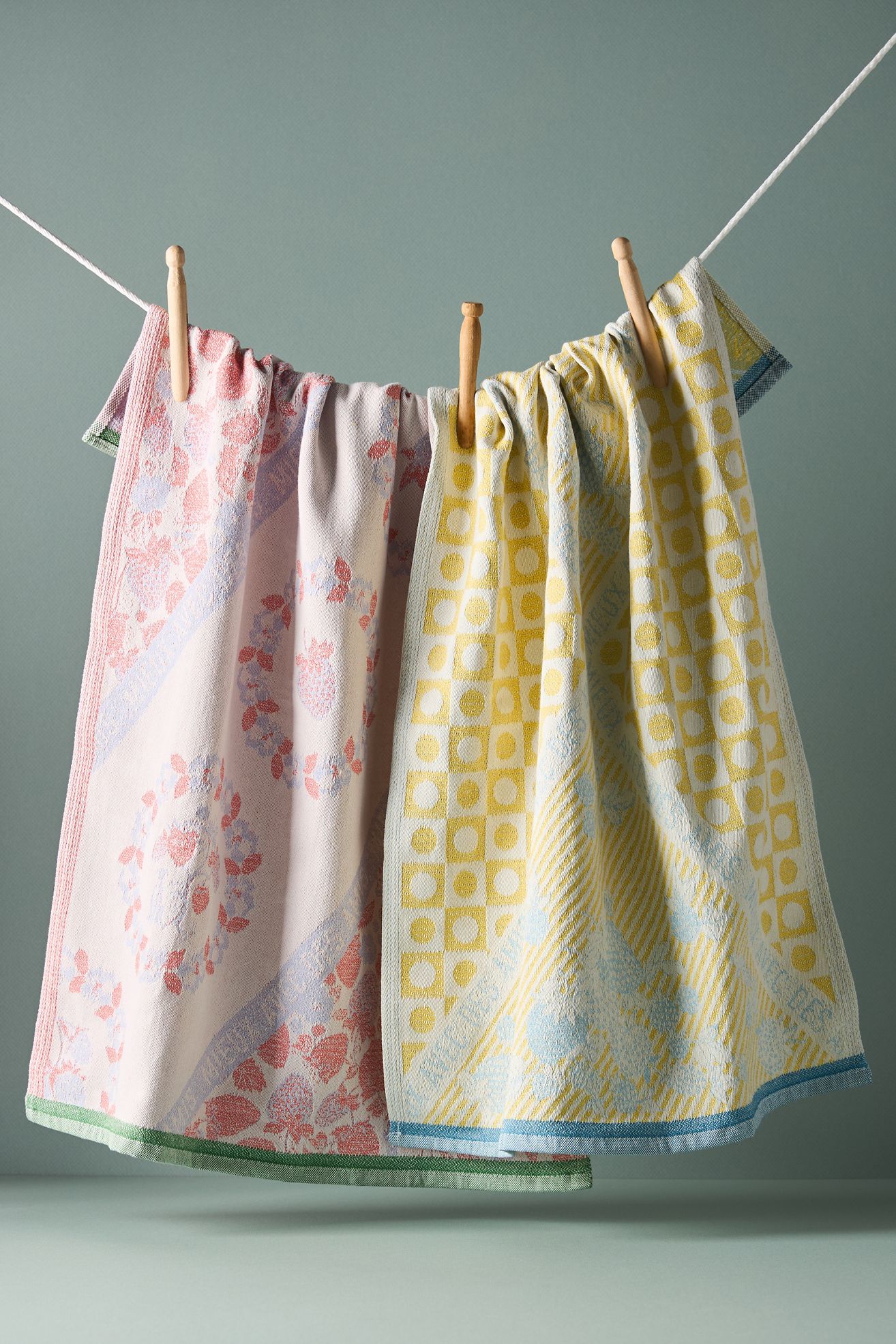 Micaela Jacquard Dish Towels, Set of 2 - Multi, Standard, Set Of 2