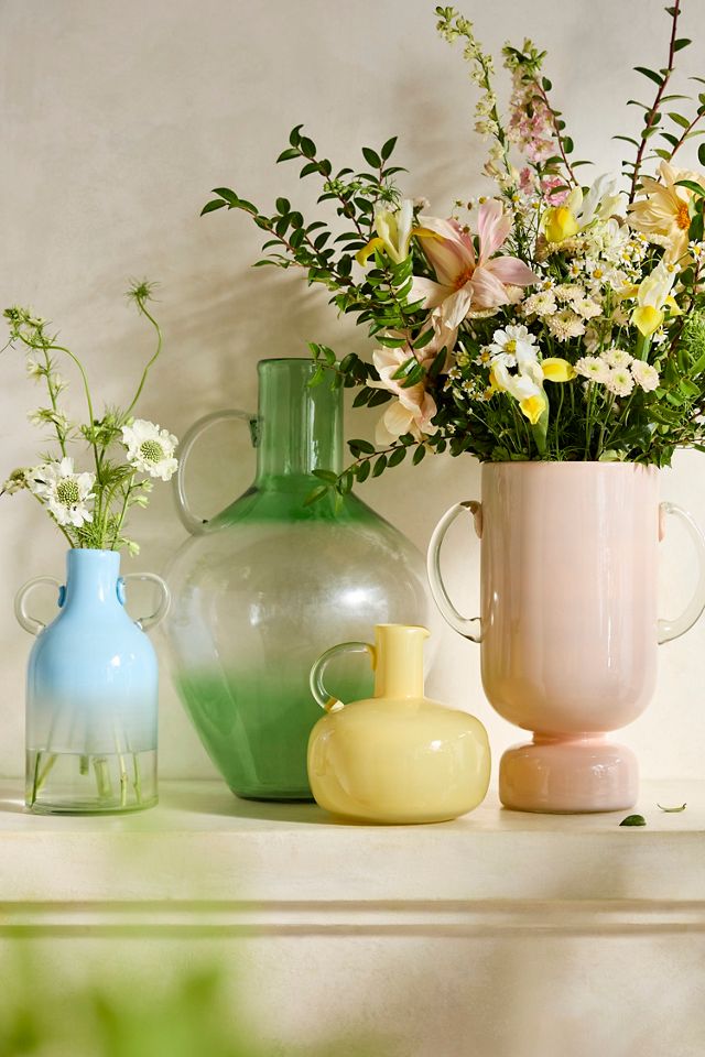 Handled Glass Vase, Medium #2