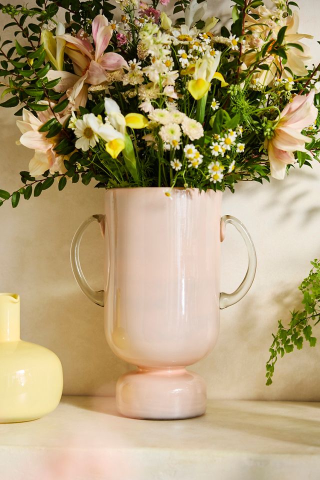 Handled Glass Vase, Medium #1