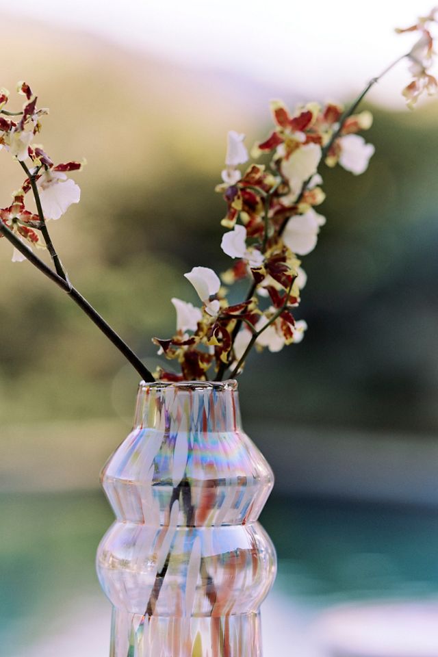 Luster Confetti Bubble Banded Vase #1