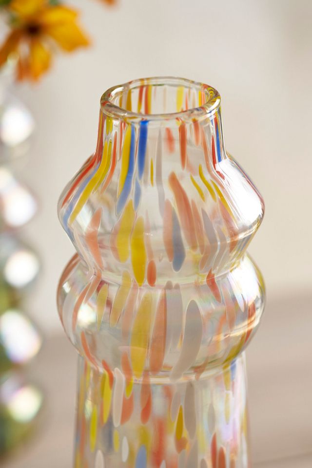 Luster Confetti Bubble Banded Vase #3