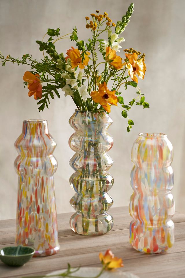 Luster Confetti Bubble Banded Vase #4