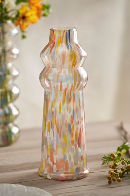 Luster Confetti Bubble Banded Vase