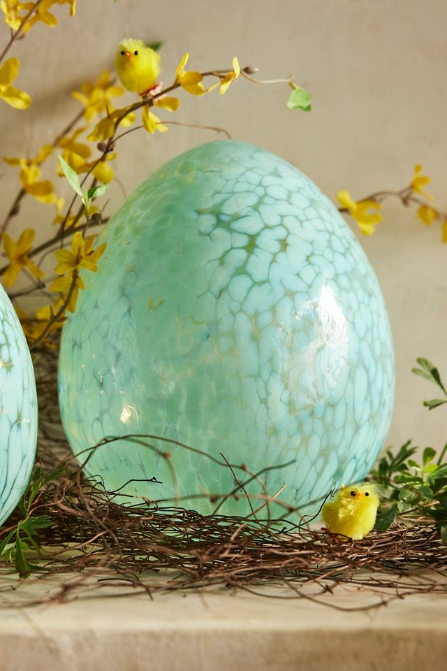 Confetti Luster Glass Egg, Large #1