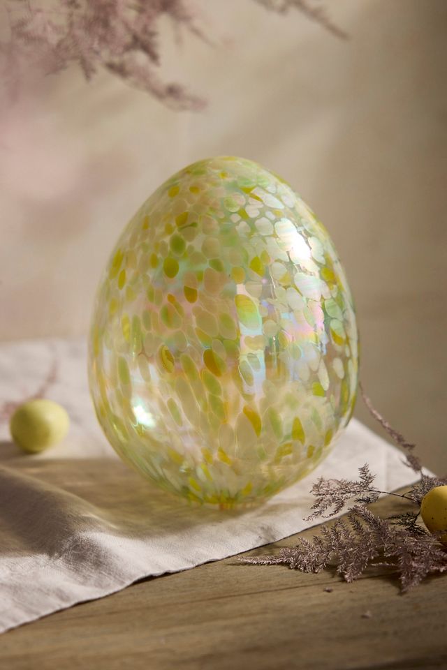 Confetti Luster Glass Egg, Medium #1