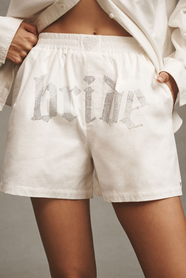 BRIDEMERCH Bride Rhinestone Boxer Shorts | Anthropologie