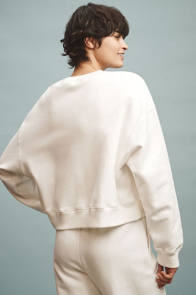BRIDEMERCH Bride Oversized Crop Crew-Neck Sweatshirt #1