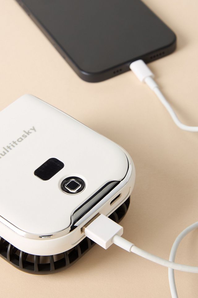 Multitasky PhonePal 3-in-1 Pro: Cooling Fan + Power Bank + Phone Stand (with Display Panel)