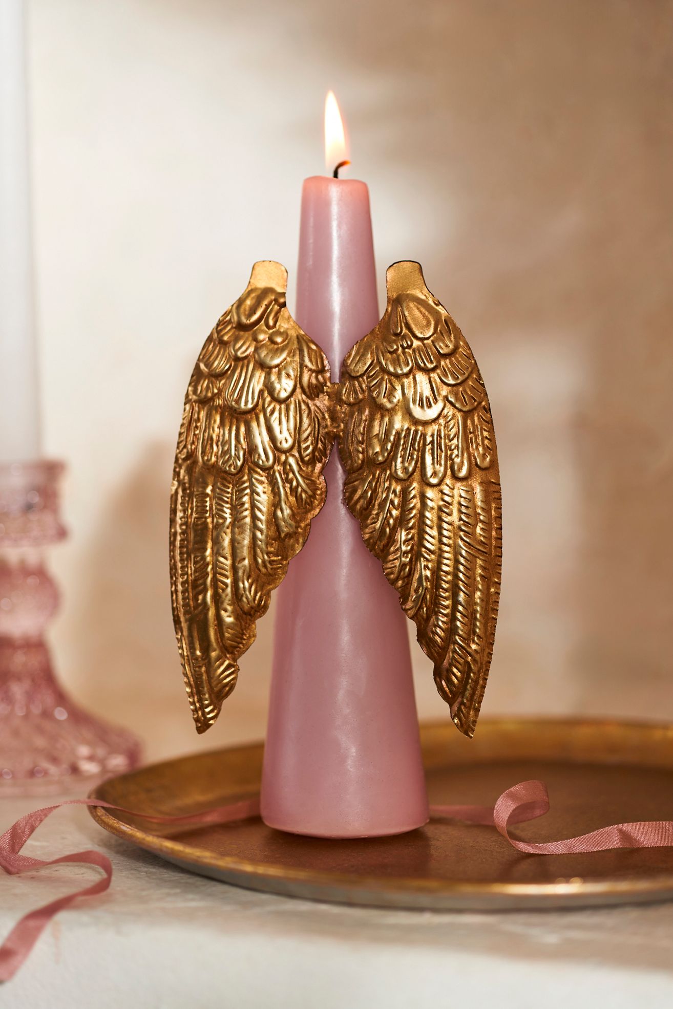 Wings Candle Pin - Gold, One Size