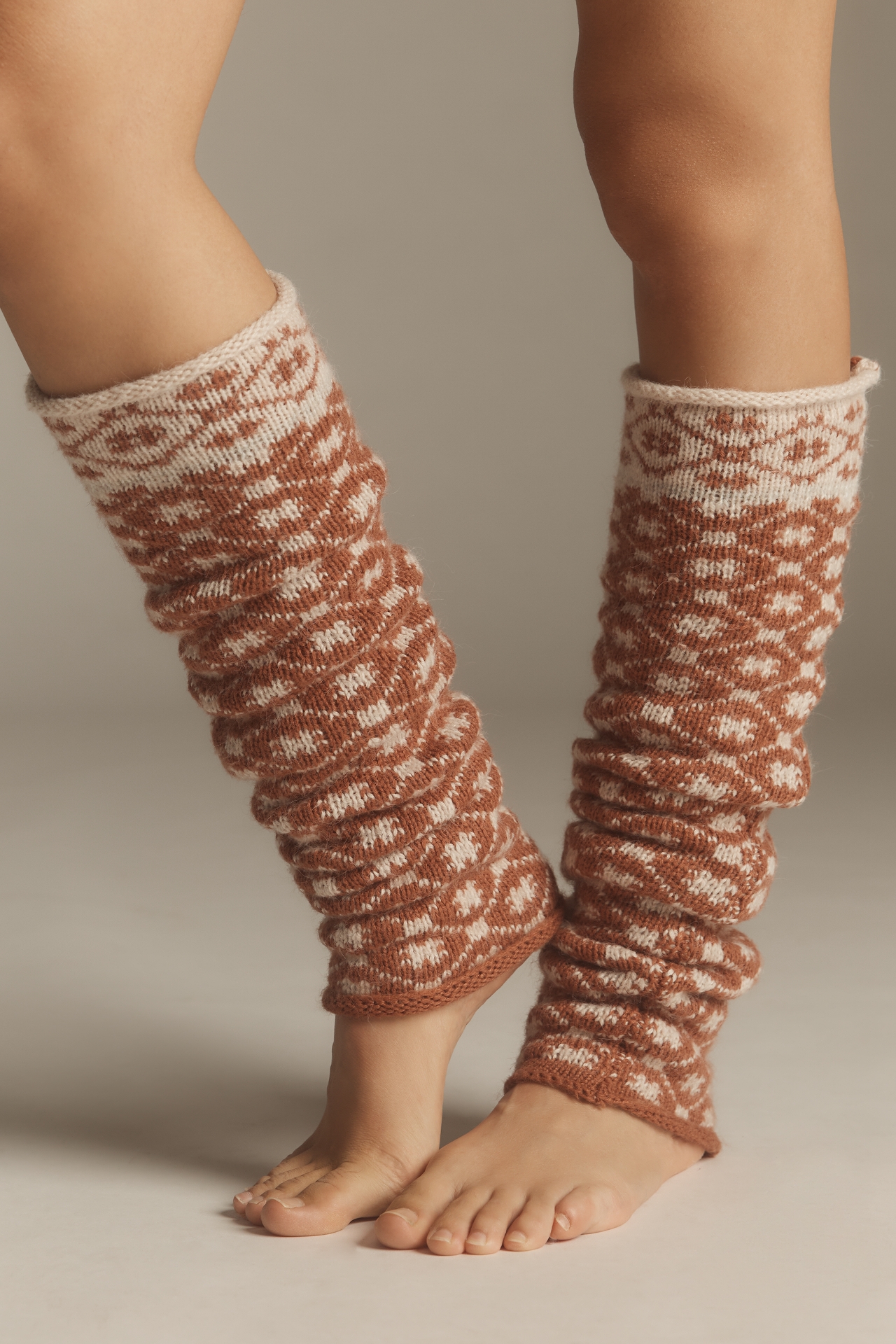 Lemon Fairisle Leg Warmers