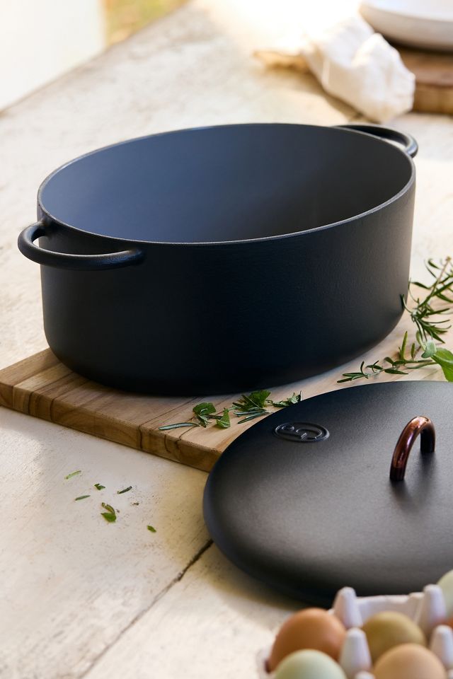 Blue Oval Enameled Cast Iron Dutch Oven 6.75-Quart