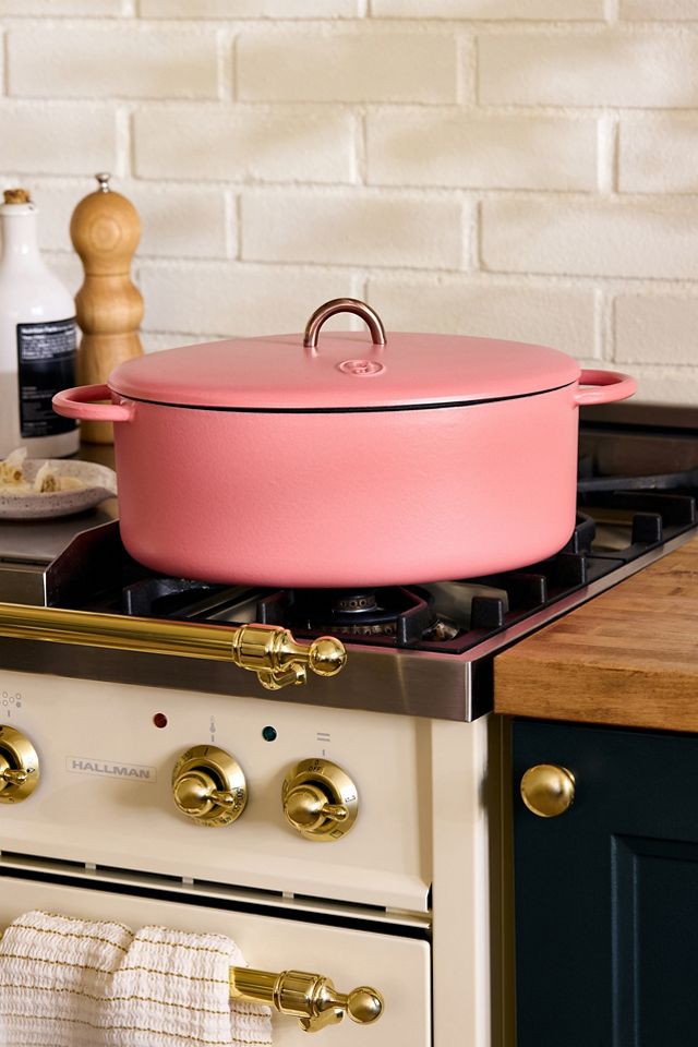 Blue Oval Enameled Cast Iron Dutch Oven 6.75-Quart