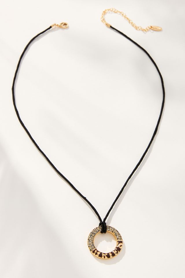 Pavé Zodiac Circle Pendant Necklace #1