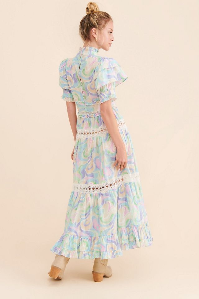 Love And Liberation Tiered Puff-Sleeve Maxi Dress #1