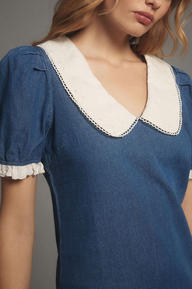 Porridge Short-Sleeve Collared Slim Midi Dress #2