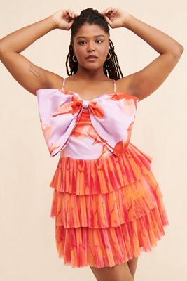 Hutch Sleeveless Tulle Bow Mini Dress