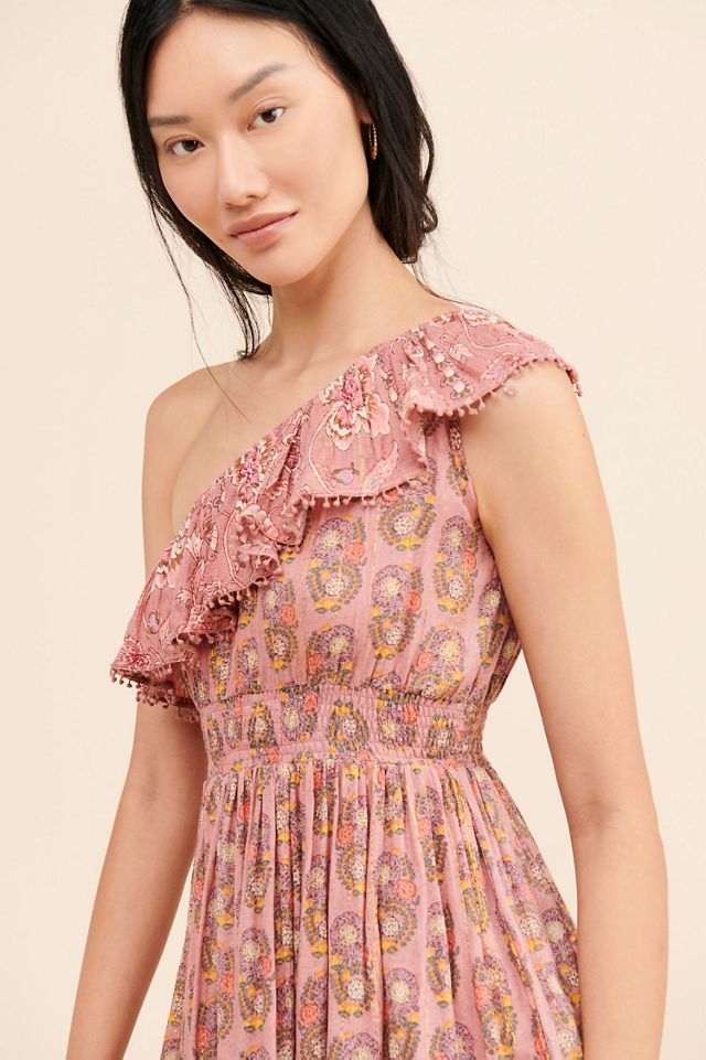 Gypsy Queen Paisley One Shoulder Mini Dress #2