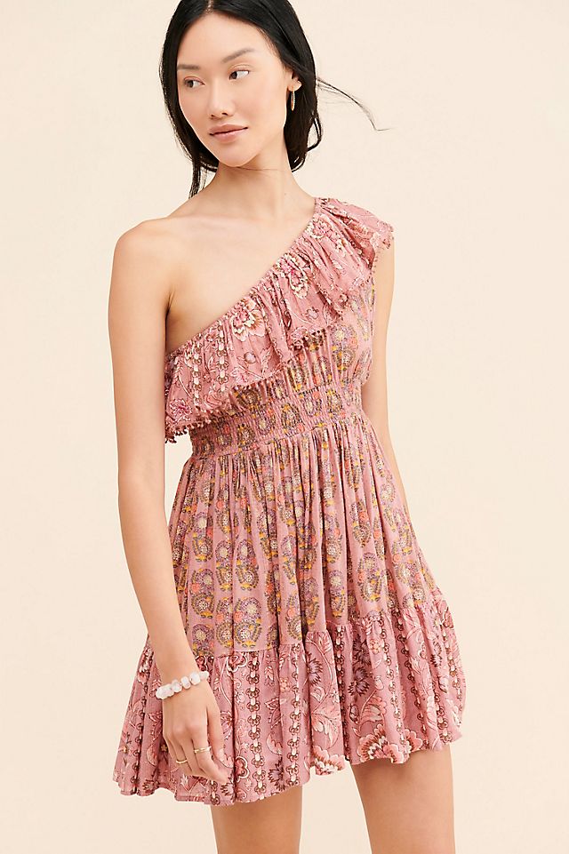 Gypsy Queen Paisley One Shoulder Mini Dress | Anthropologie Gypsy Queen Paisley One Shoulder Mini Dress | Anthropologie