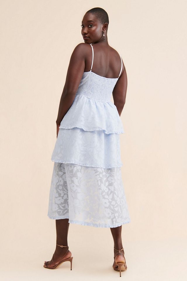4SI3NNA Campbell Lace Tiered Midi Dress #2