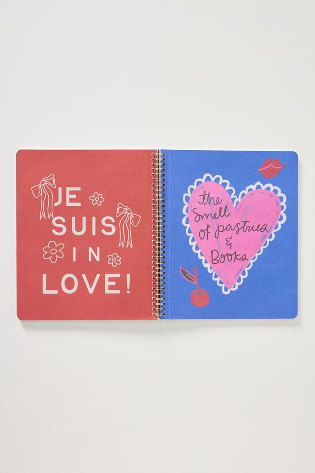 ban.do Cherry Hearts Rough Draft Spiral Large Hardcover Notebook #1