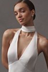 Jenny by Jenny Yoo Jennifer Plunge Satin Wedding Gown