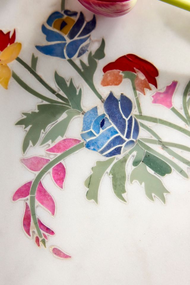 Bouquet Inlay Marble Serving Board #1