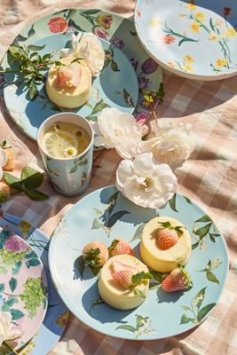 By Hope Floral Melamine Dinner Plates, Set of 4