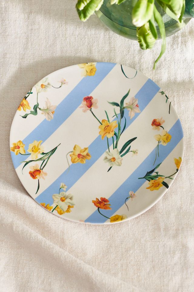 By Hope Daffodil Stripe Melamine Dinner Plates, Set of 4 #3