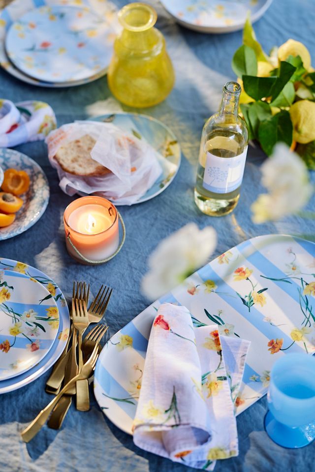 By Hope Daffodil Stripe Melamine Side Plates, Set of 4 #2