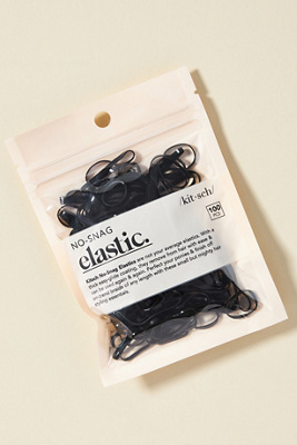 Kitsch No-snag Elastic Hair Ties, Set Of 100 In Black