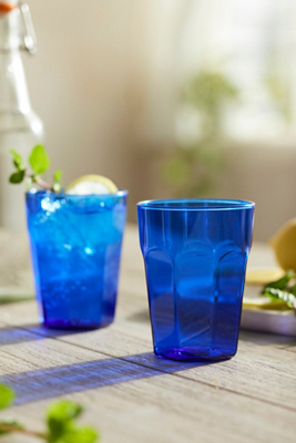 Terrain Sapphire Glass Tumblers, Set Of 2