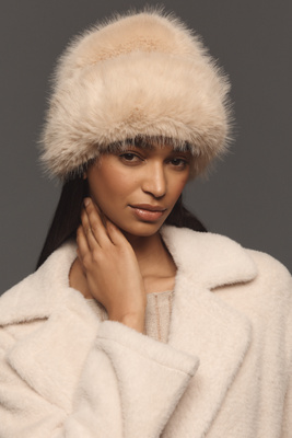 Anthropologie faux fur and knit hat with ear muffs and Pom  NWT GOGO Sweaters Ski Beanie with Removable Pom | Anthropologie main image 4