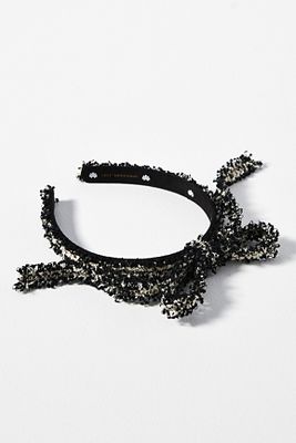 Lele Sadoughi Tweed Bardot Headband | Anthropologie display picture 3