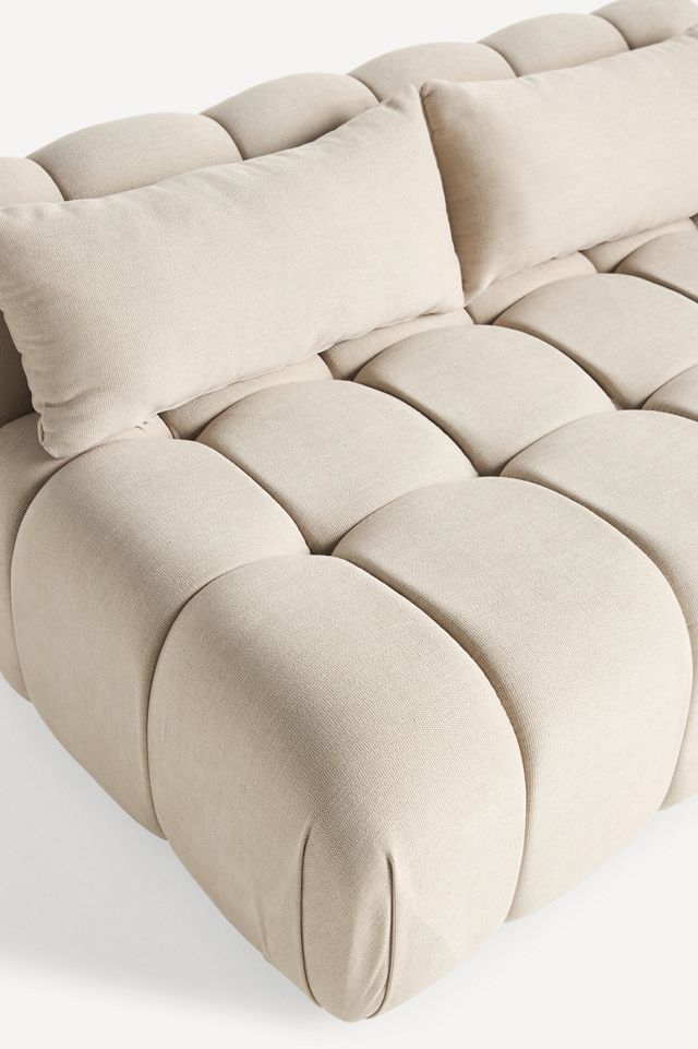 Kora Tufted Performance Woven Modular Armless Sofa | AnthroHome