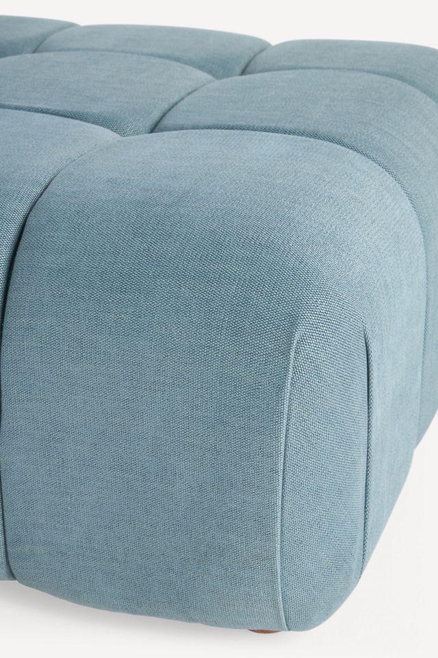 Kora Tufted Performance Woven Ottoman #3