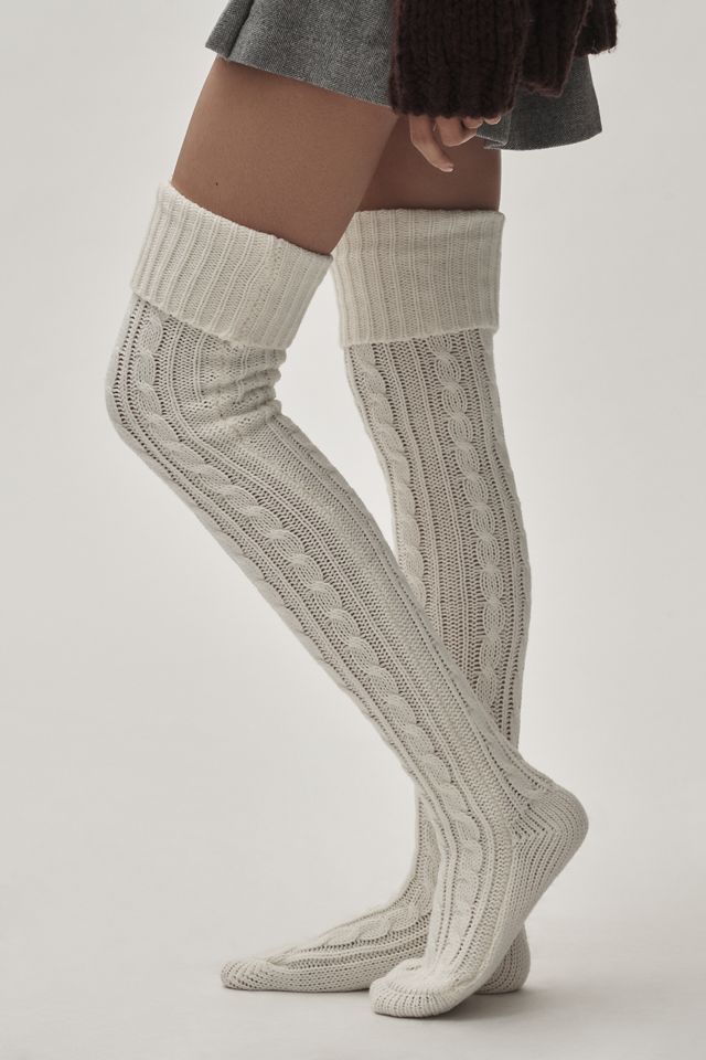 MUK LUKS Chunky Cable Knit Over-The-Knee Socks #2