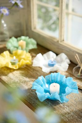 Ruffled Glass Votive Holder