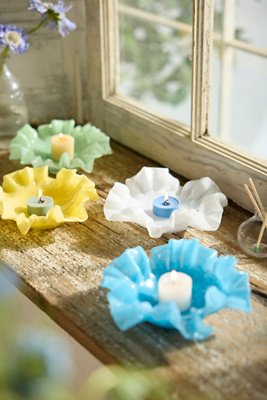Ruffled Glass Votive Holder