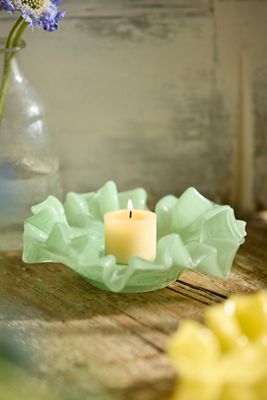 Ruffled Glass Votive Holder
