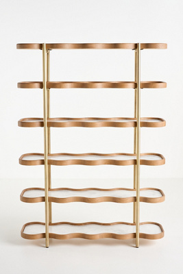 Anthropologie Sophia Tall Marble Bookcase