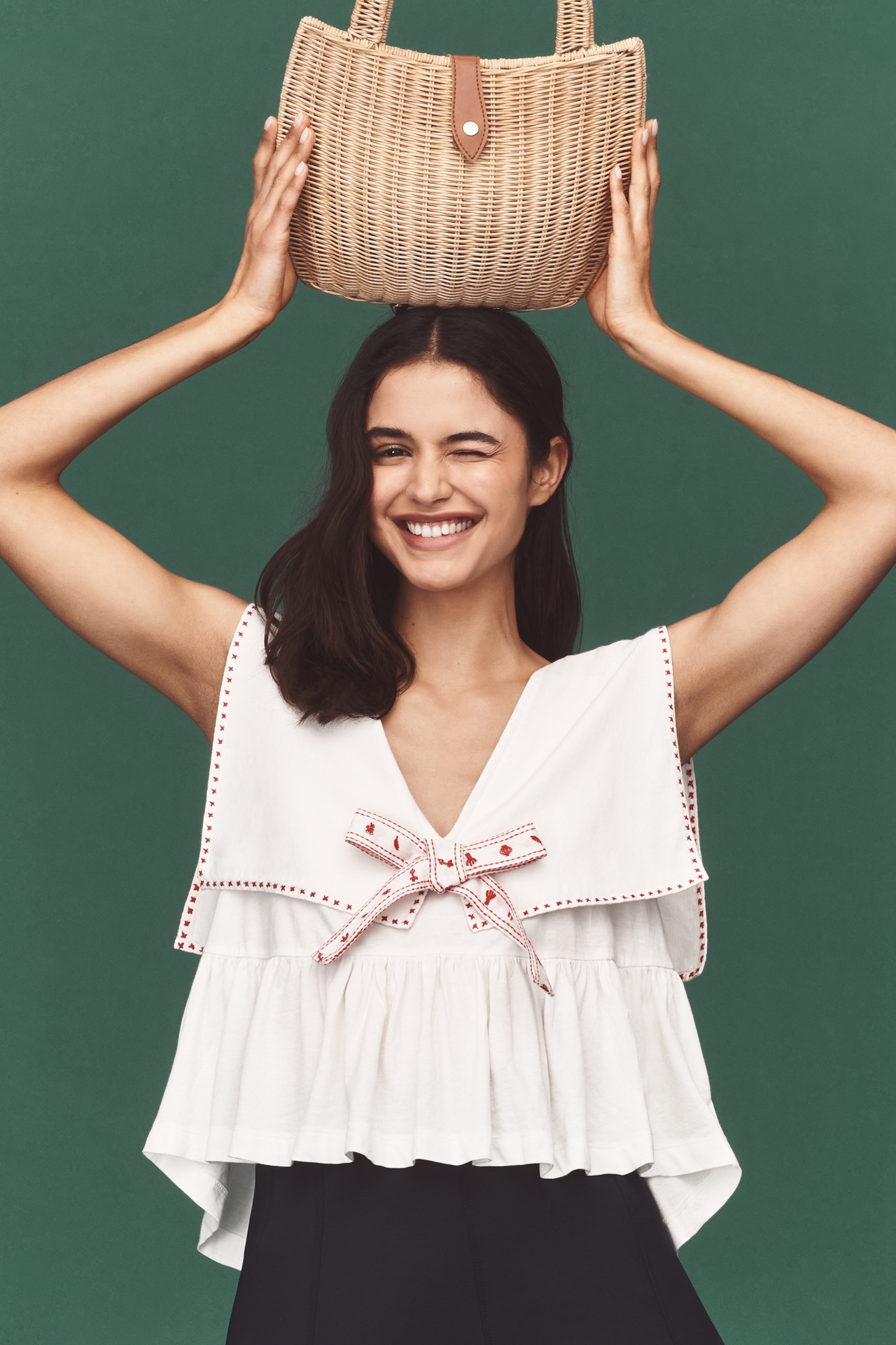 Bali Woven Wicker Basket Bag