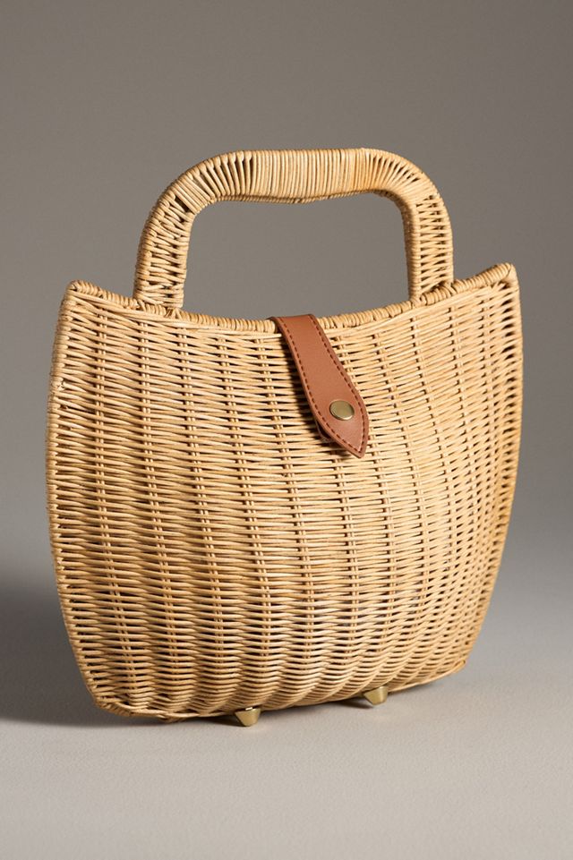 Bali Woven Wicker Basket Bag | Anthropologie