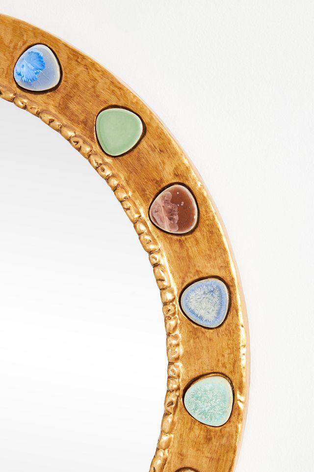 Cosima Round Jeweled Mirror #1