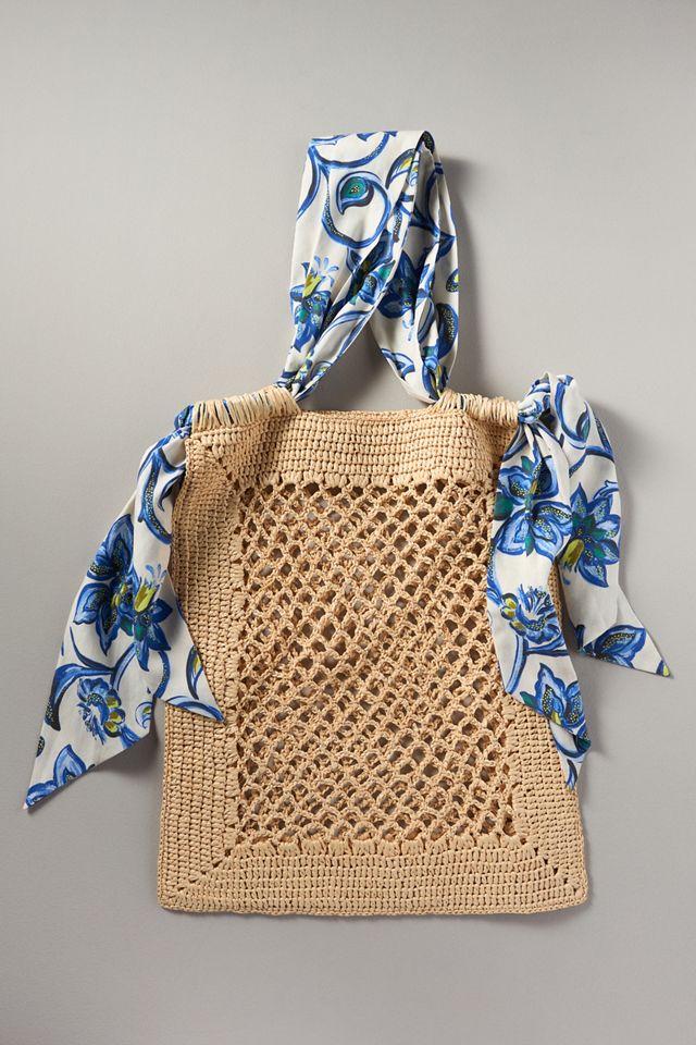 Hunter Bell x Anthropologie Raffia Shopper Tote #1