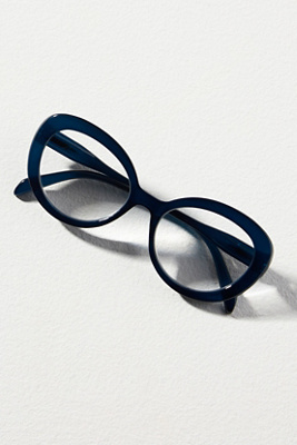By Anthropologie Oval Cat-eye Readers In Blue