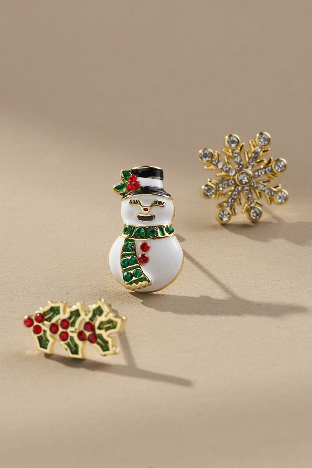 BaubleBar Winter Wonderland Post Earrings, Set of 3 #1