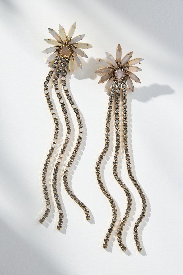 Rhinestone Fireworks Drop Earrings #2